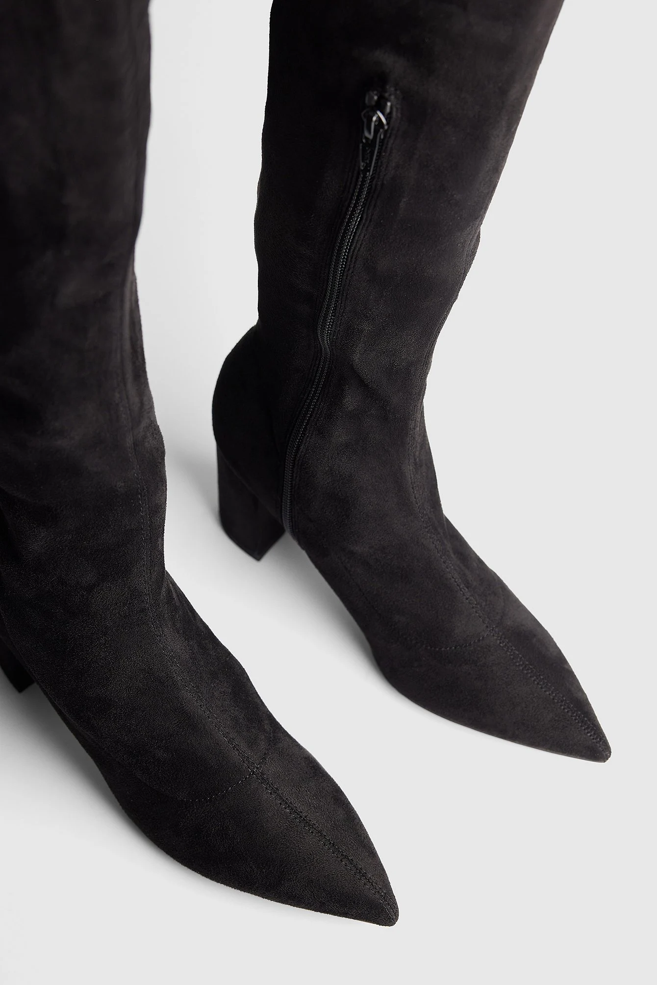 Overknee-Stiefel Aus Wildlederimitation