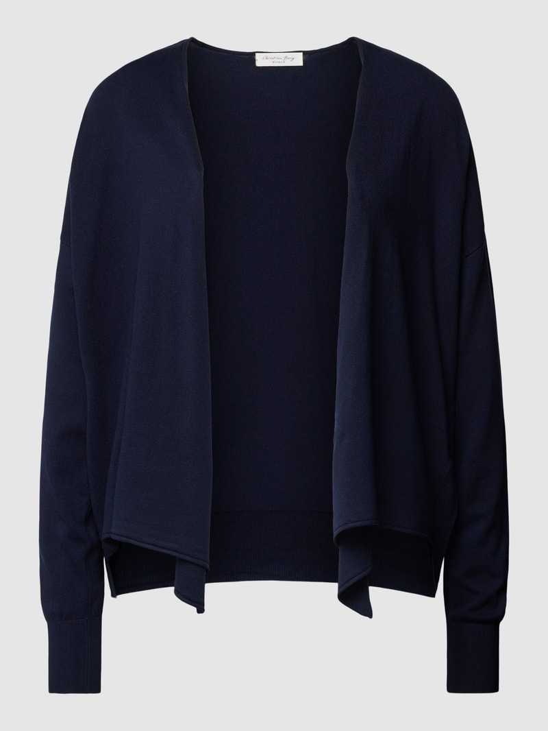 Cardigan aus Viskose-Mix in offenem Design in dunkelblau