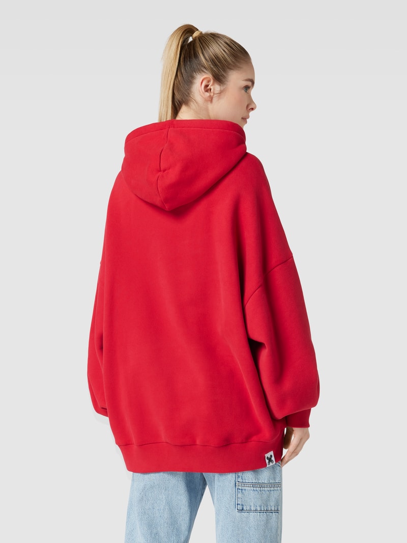 Hoodie mit Känguru-Tasche in dunkelrot