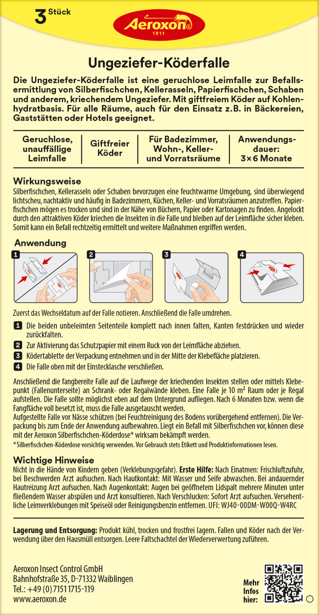 Ungeziefer Köderfalle, 3 St