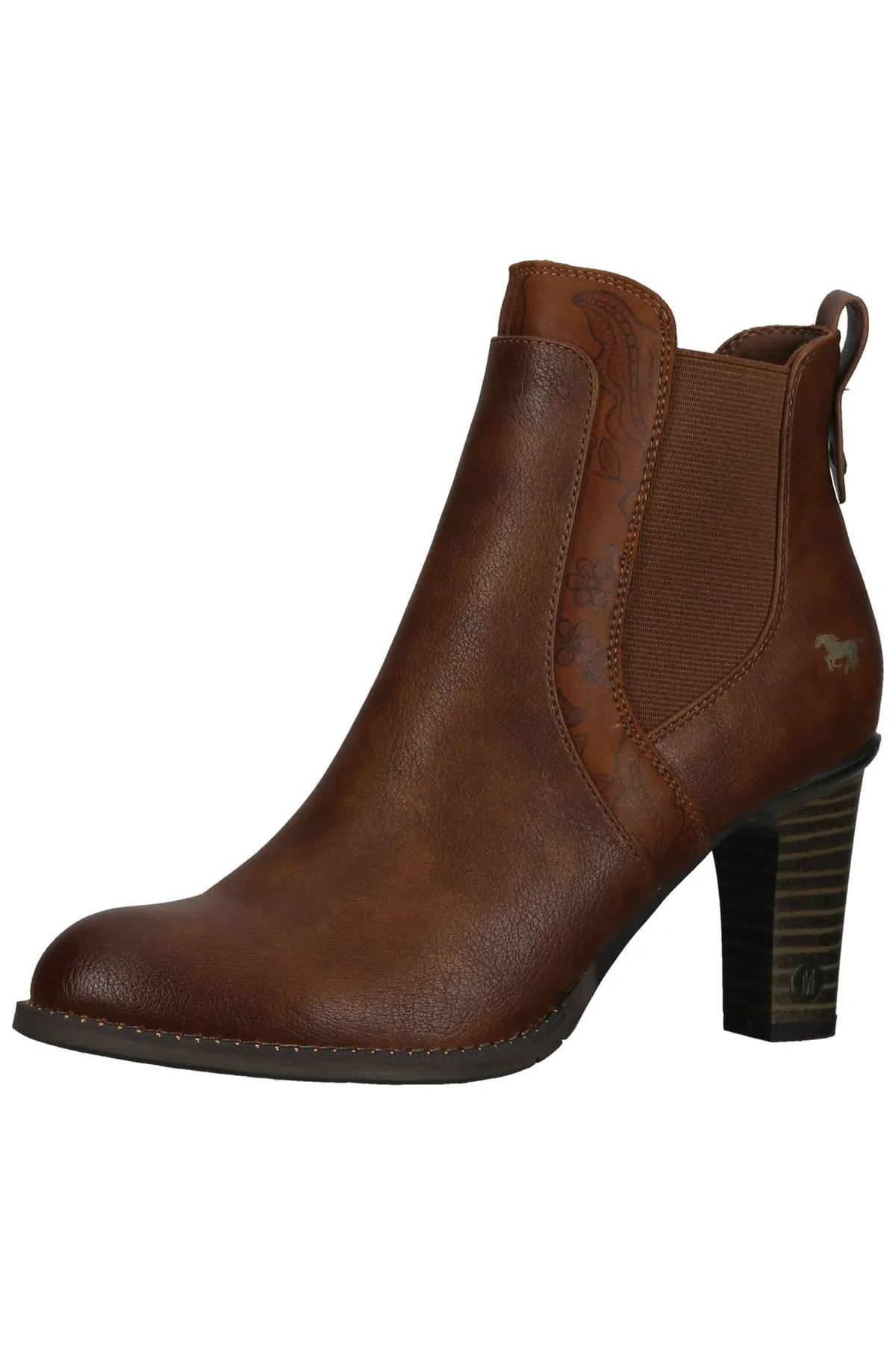 Mustang  Stiefelette - Braun - Blockabsatz