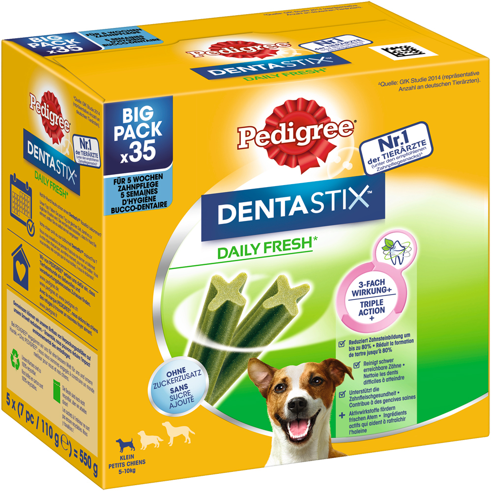 Pedigree Snacks Pedigree Zahnpflege Dentastix Daily Fresh Multipack Mini, 5-10kg, 35x