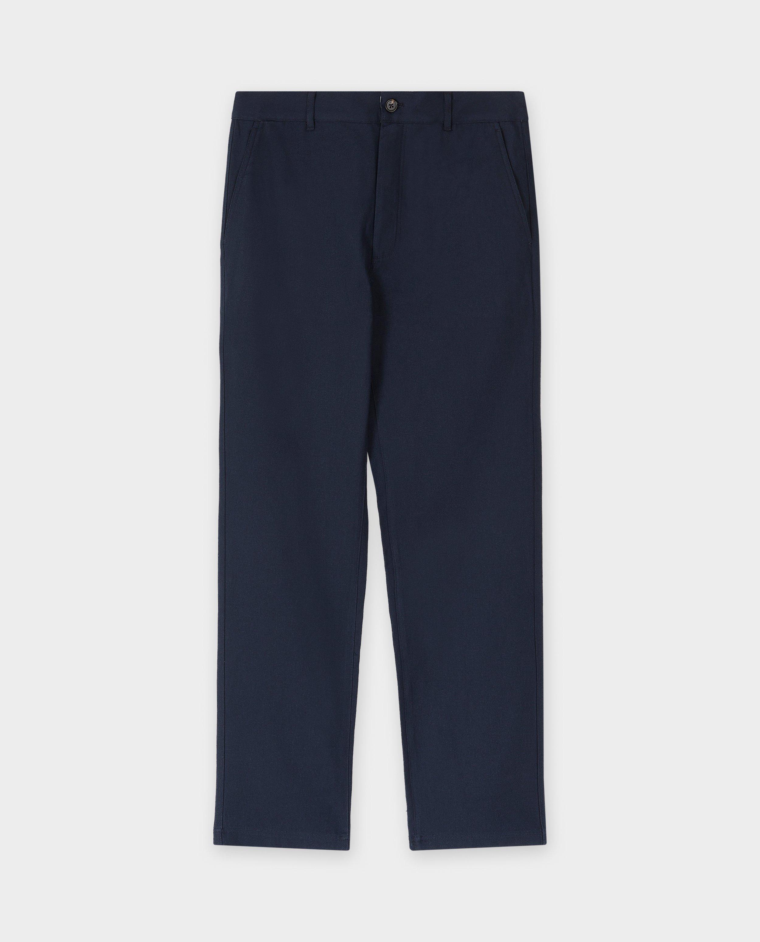 Pantaloni Hampton Bays albastru închis, croială dreaptă, albastru închis