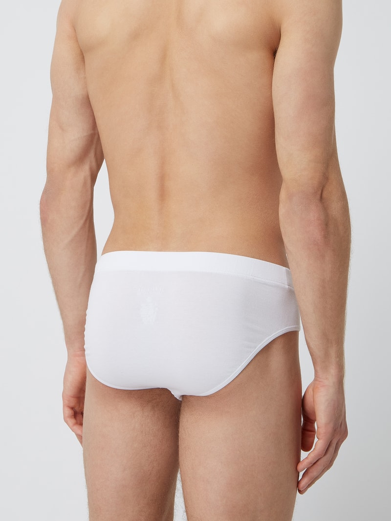 Slip mit Stretch-Anteil im 3er-Pack in weiß