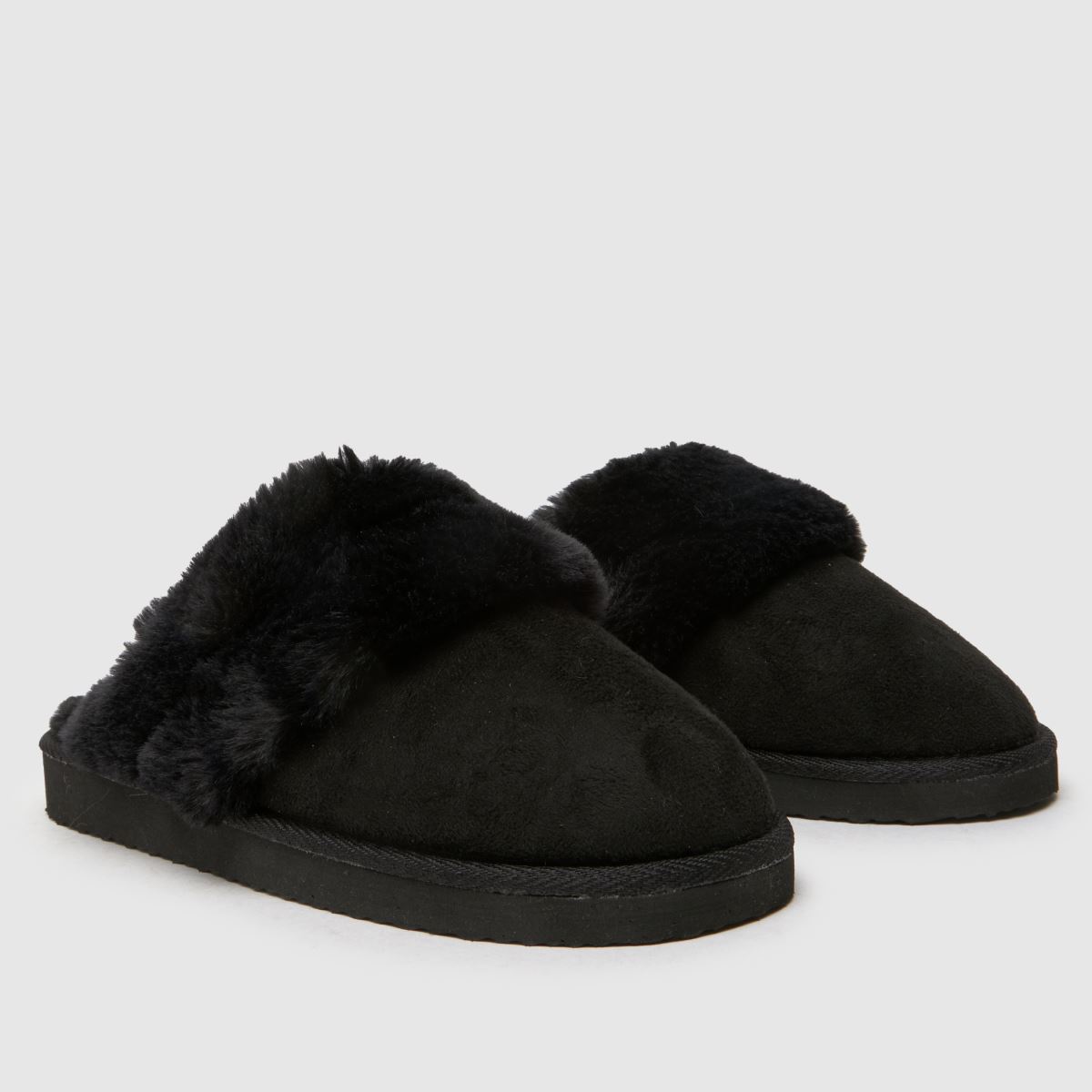 Schuh – Hadley – Svarta tofflor med mulemönster