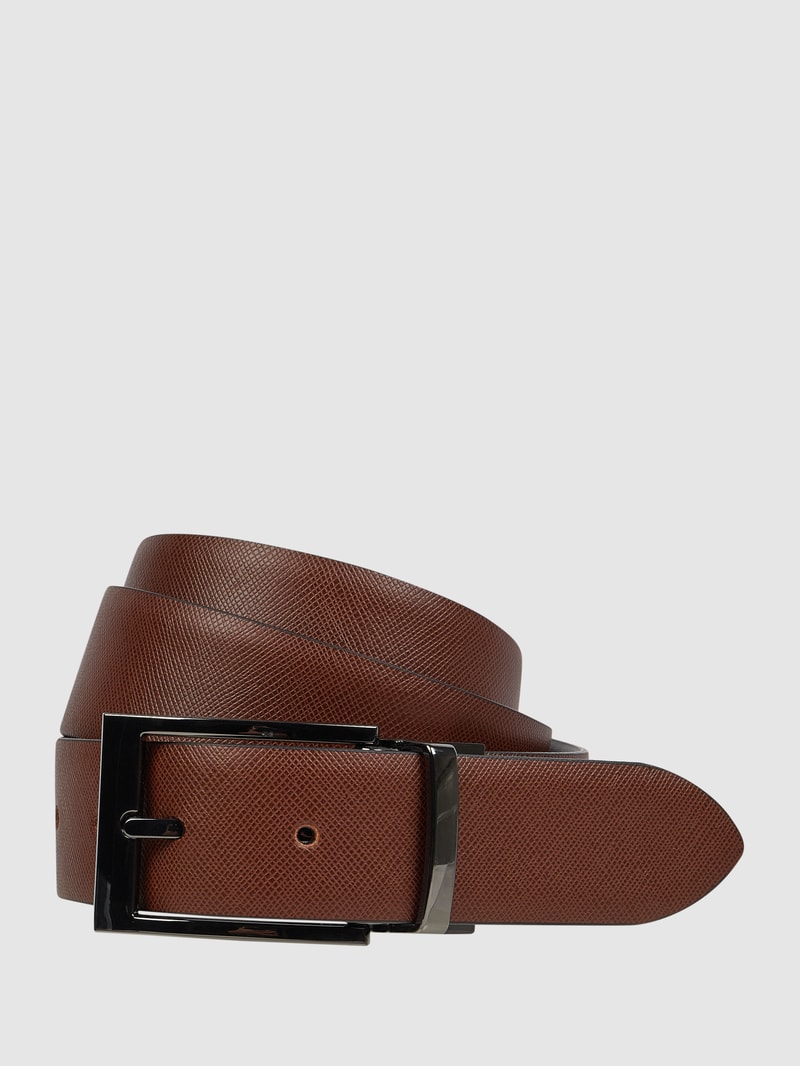 Wende-Gürtel aus Leder in cognac