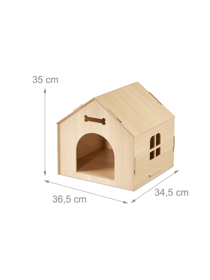 relaxdays Hundehütte in Natur günstig kaufen onesize