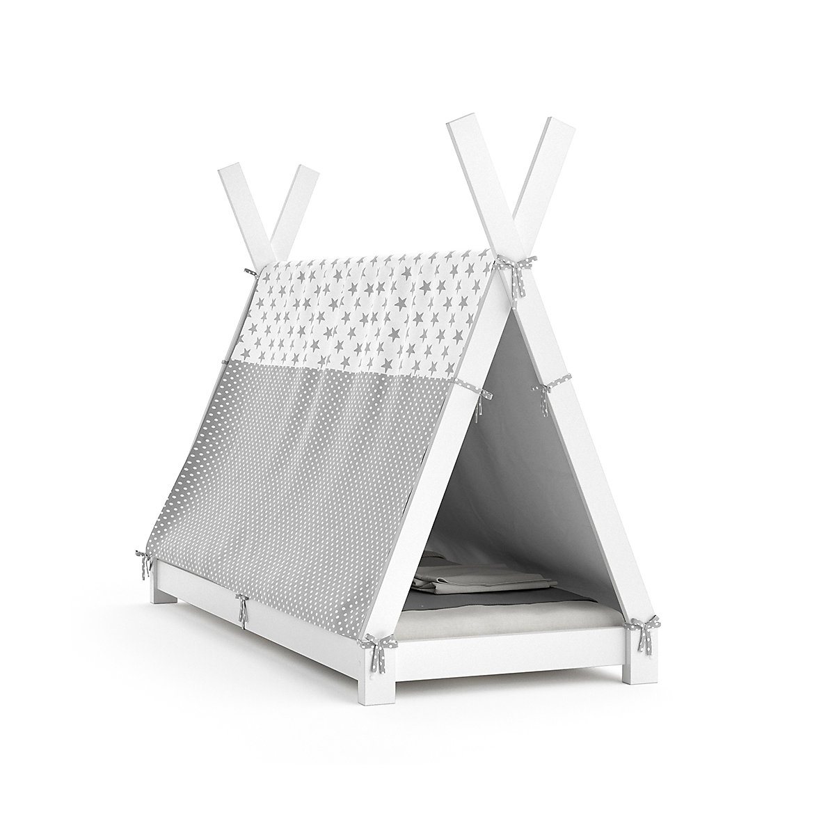 Überwurf Kinderbett Indianerzelt für Tipi Bett 80x160cm Zeltbett Zelt