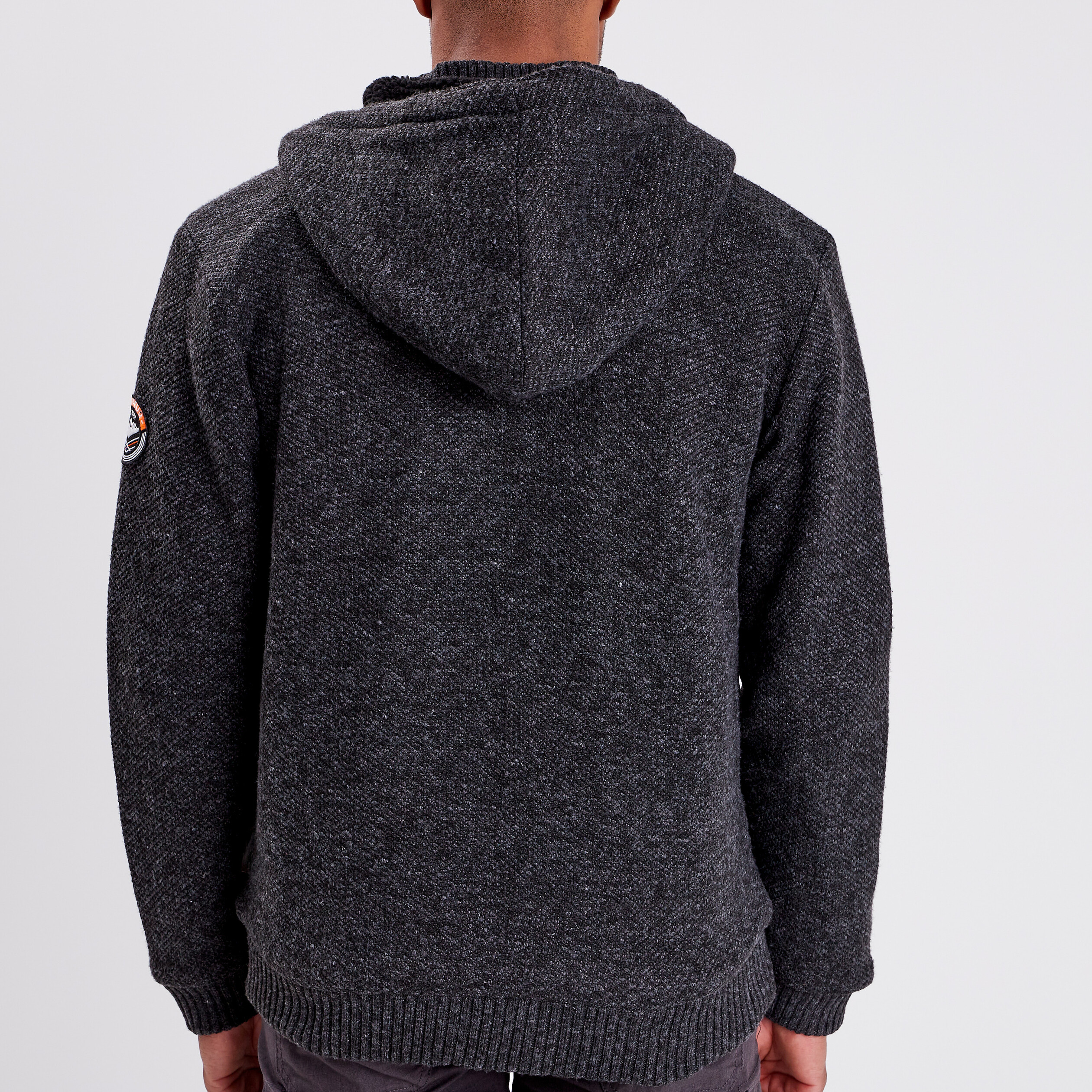 Gilet zippé à capuche Trappeur gris foncé homme | La Halle