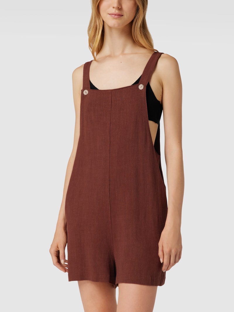 Playsuit mit Eingrifftaschen in schokobraun