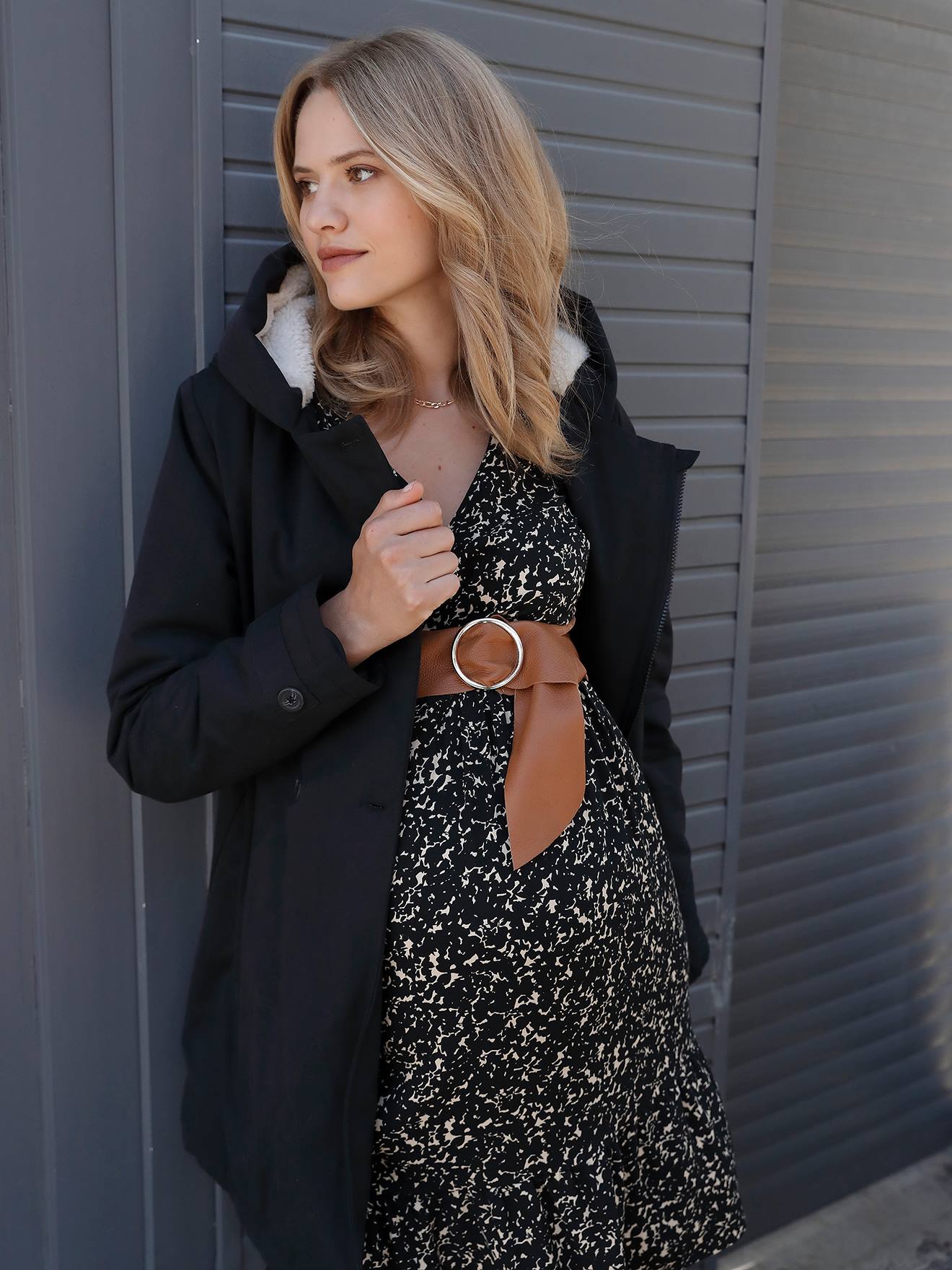 Vertbaudet Jacke für Schwangerschaft & Stillzeit, Tragejacke, Recycling-Polyester - schwarz