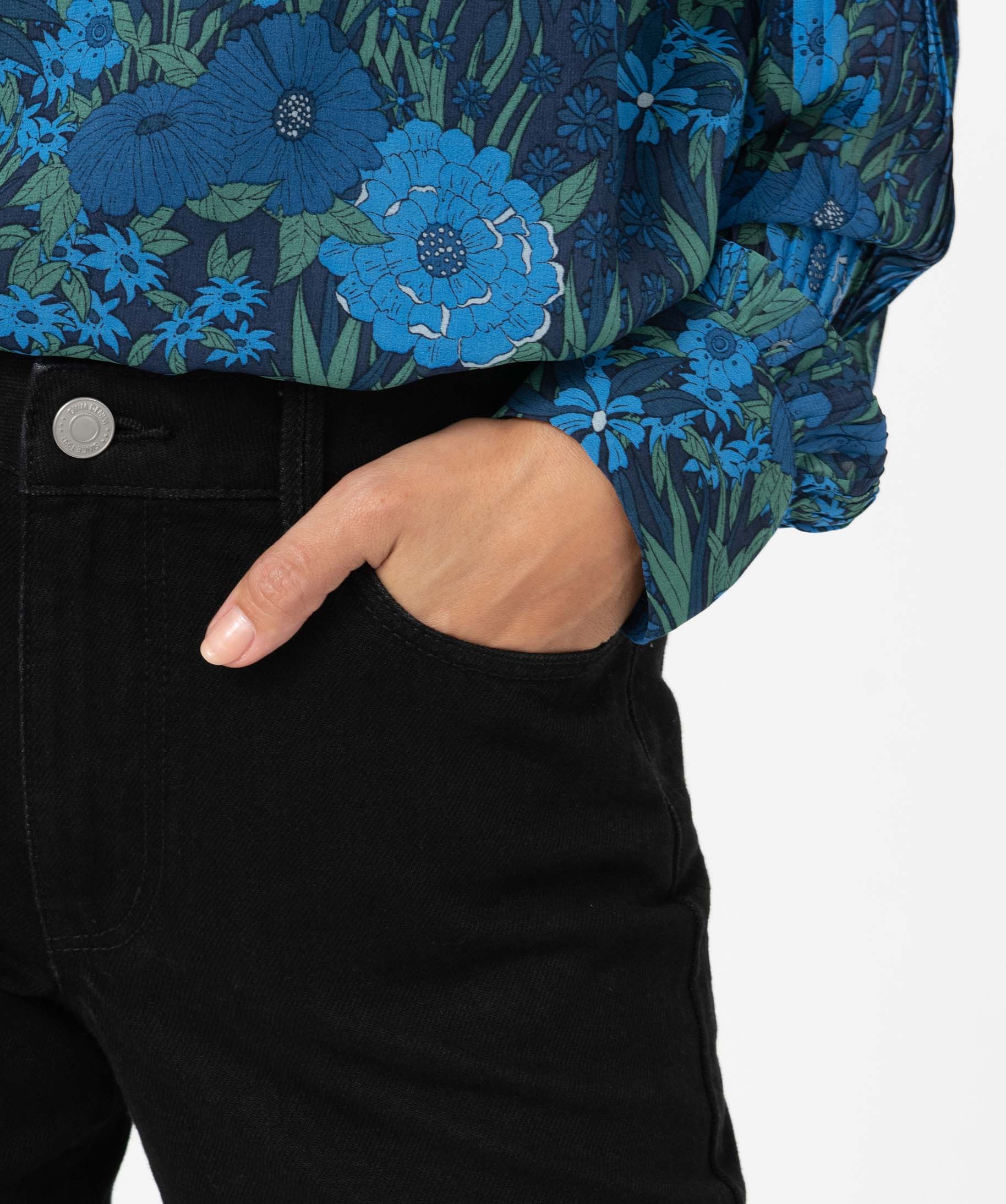 Jean femme coupe mom taille haute légèrement délavé noir | GEMO