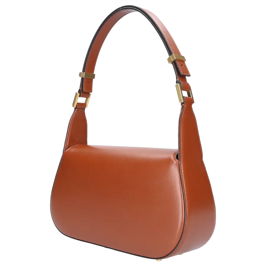 Valentino Garavani - Handtasche VLOGO CHAIN Kalbsleder - braun