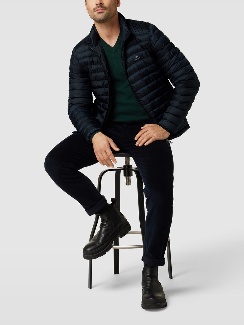 Jacke mit Label-Details in schwarz