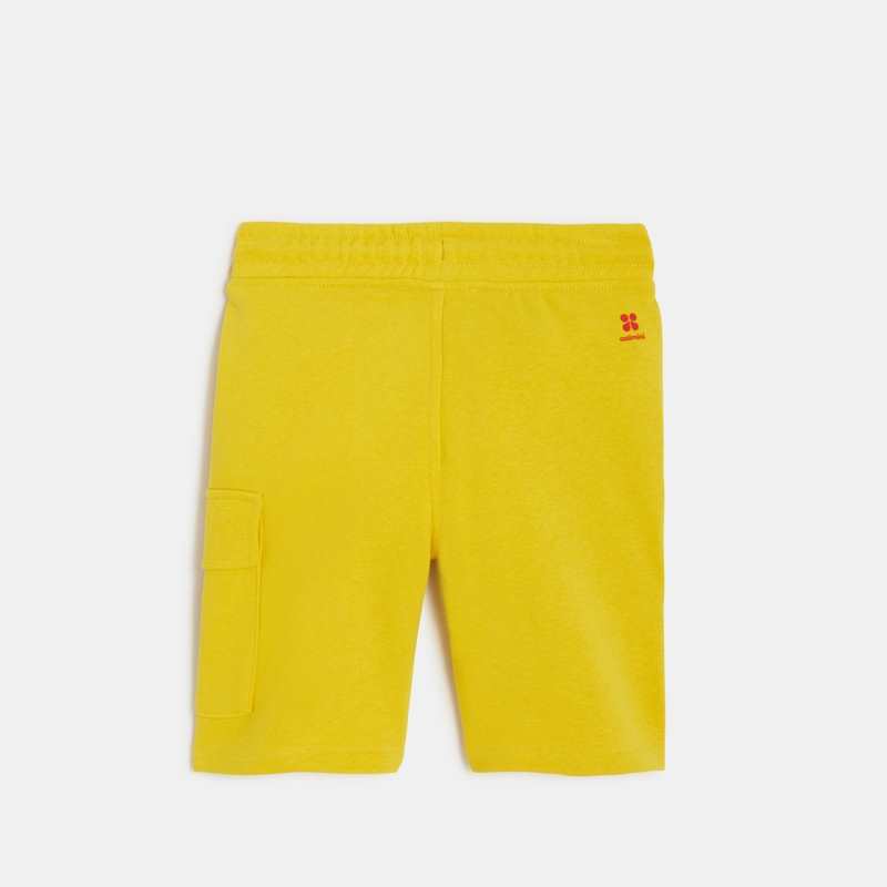 Bermuda garçon jaune en coton recyclé Catimini