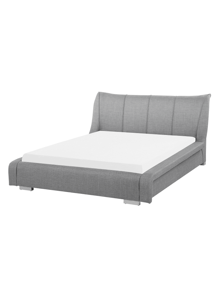 Beliani Doppelbett NANTES in Grau/Silber - (W) 168 x (H) 97 x (L) 237 cm günstig kaufen onesize