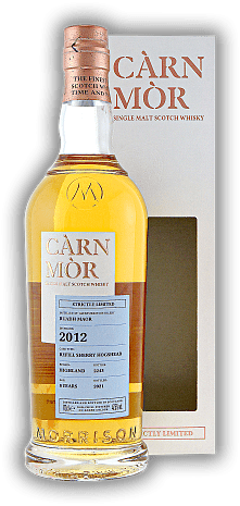 Ruadh Mhor Càrn Mòr Strictly Limited 8 Years 2012/2021 Refill Sherry Hogsheads 47,5% Ruadh Mhor Càrn Mòr Strictly Limited 8 Years 2012/2021 Refill Sherry Hogsheads 47,5% Ein richtig heftig torfiger Highlander mit viel Frucht und Würze. Alter 12/21 -