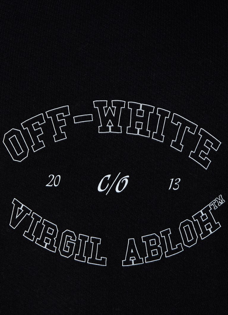 Hanorac Off-White cu imprimeu de skate logo College