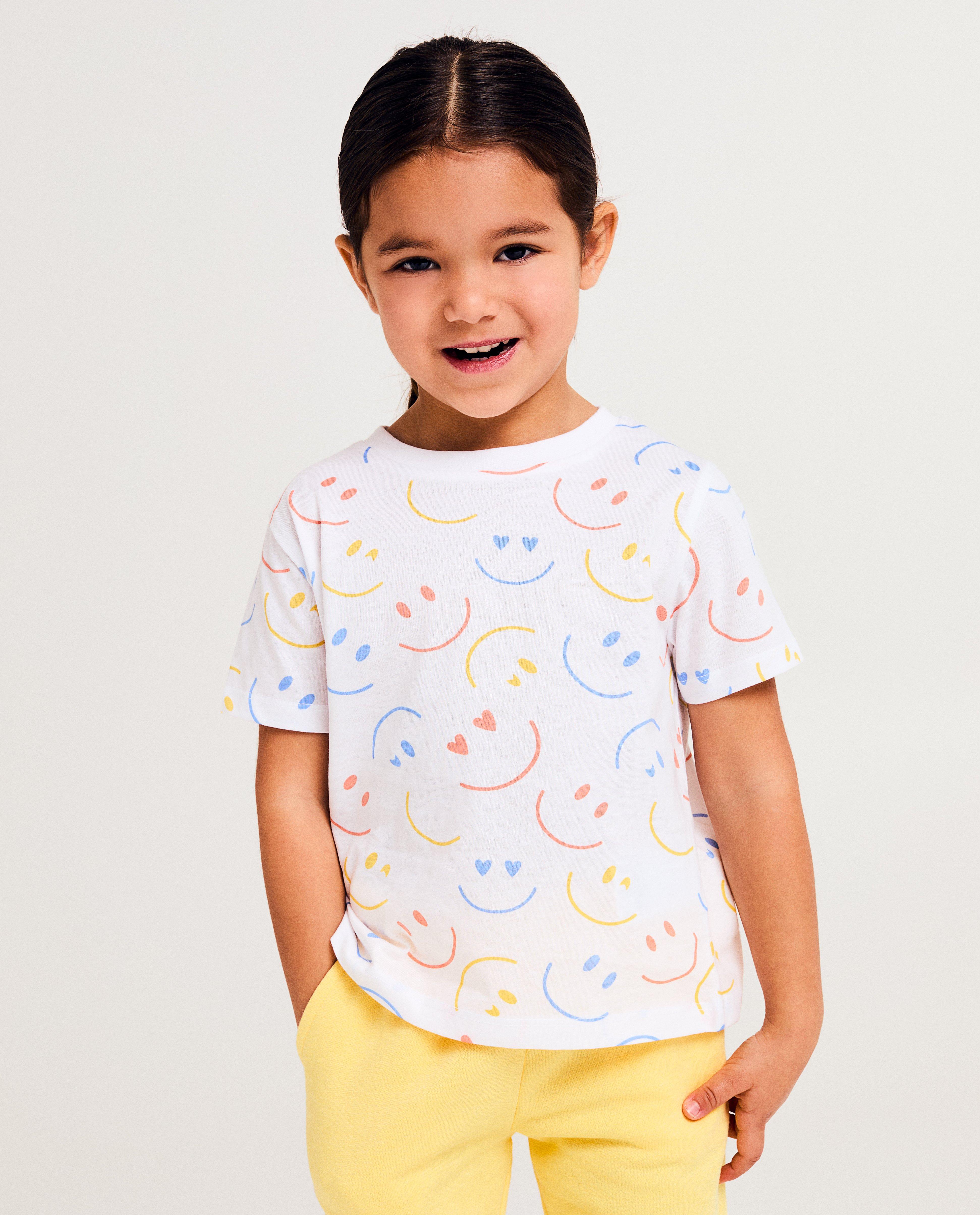 Tricou Besties cu imprimeu zâmbitor alb