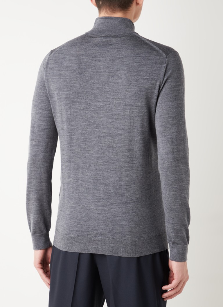 Reiss Blackhall fine-knit wool pullover with half zip