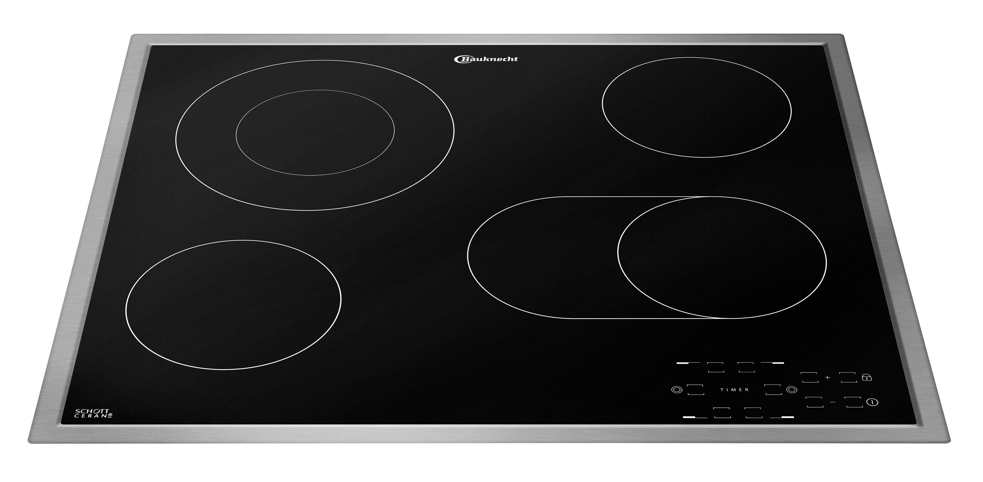 BAUKNECHT Backofen-Set BAKO4 HR6 BLACK, mit 2-fach-Teleskopauszug, Hydrolyse