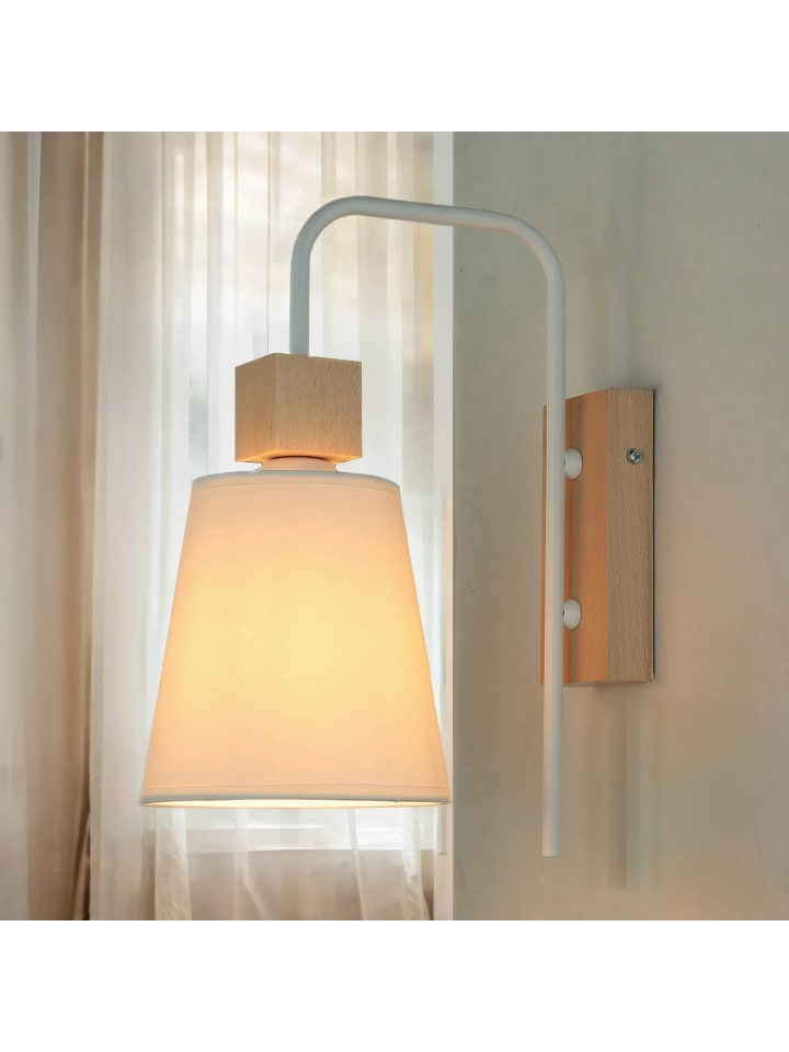 Licht-Erlebnisse Wandlampe in Weiß Holz günstig kaufen onesize