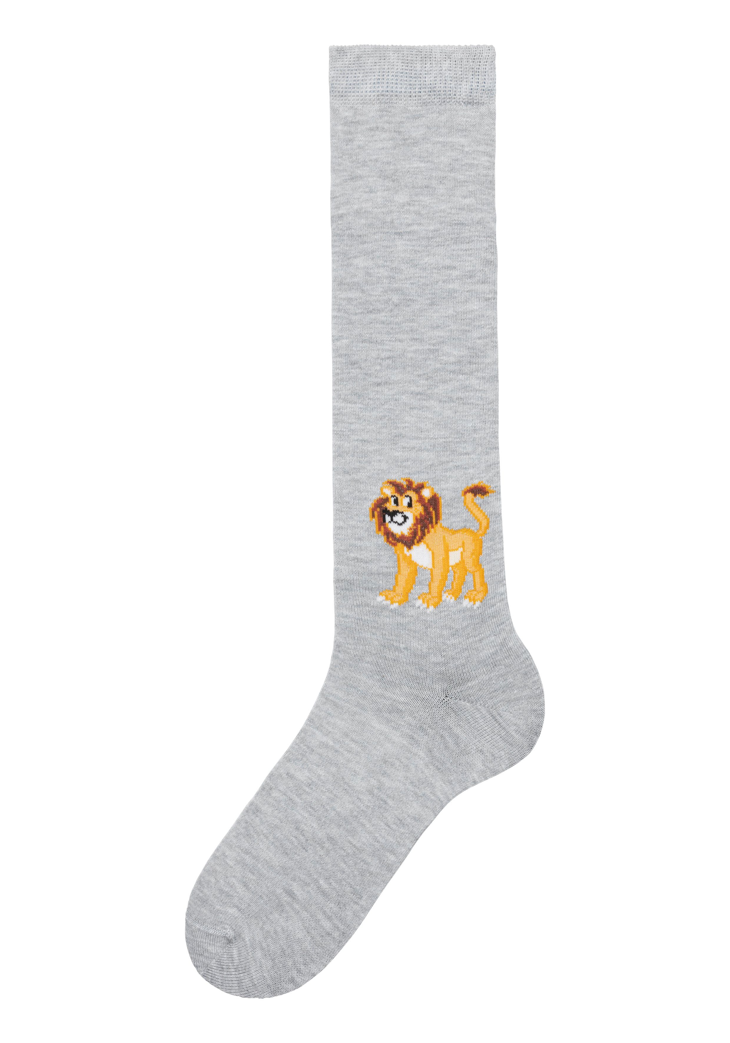 H.I.S Kniestrümpfe (5-Paar) mit eingestricktem Moriv