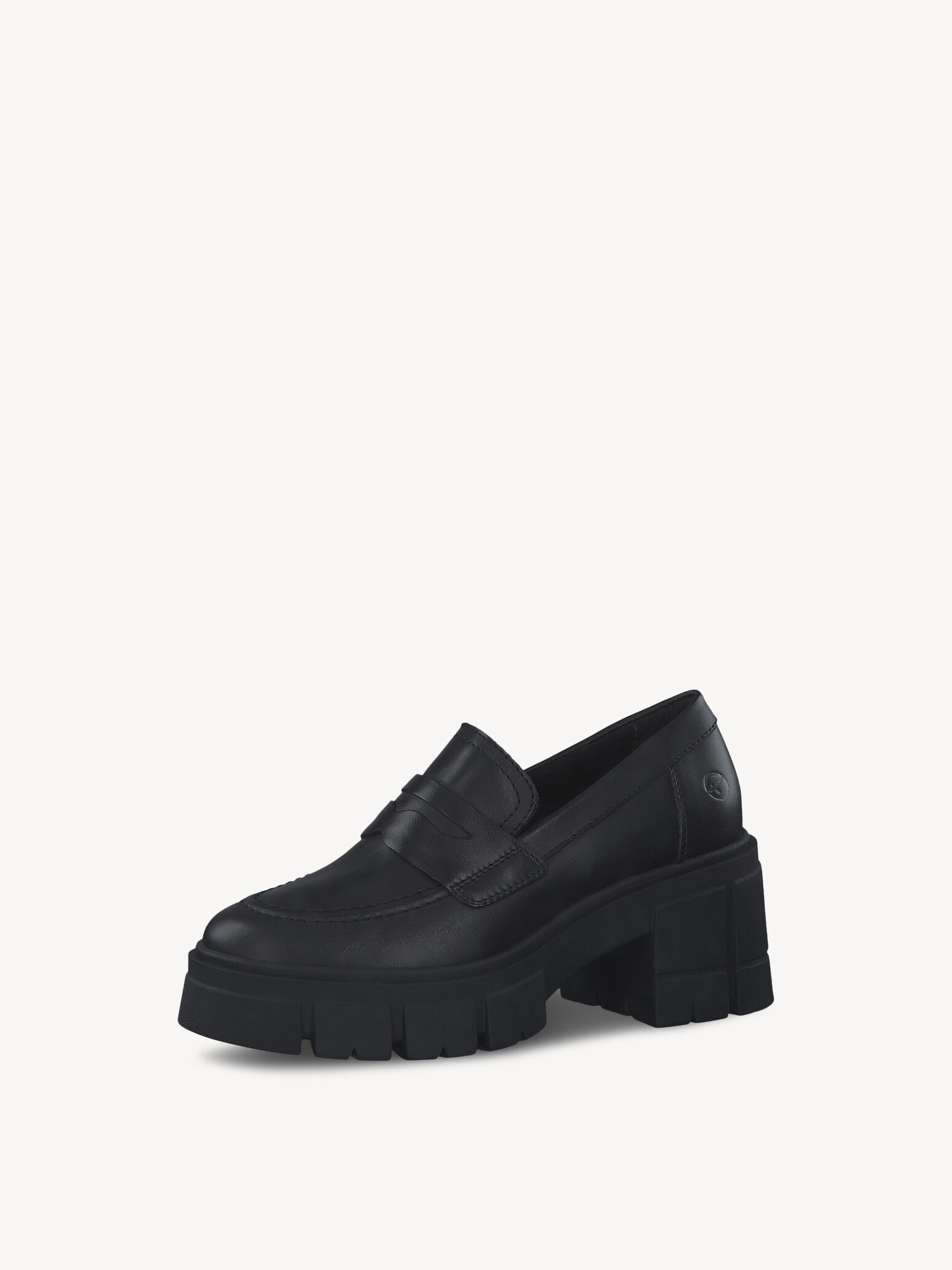 Slipper en cuir - noir
