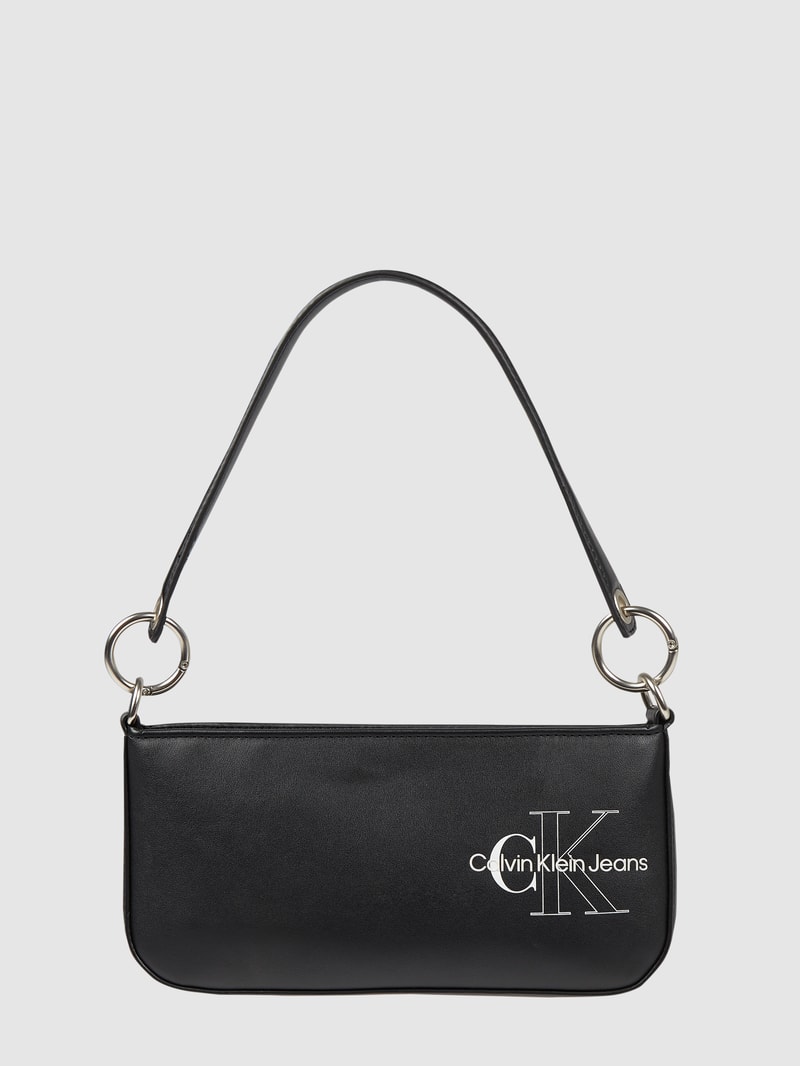 Pochette in Leder-Optik in schwarz