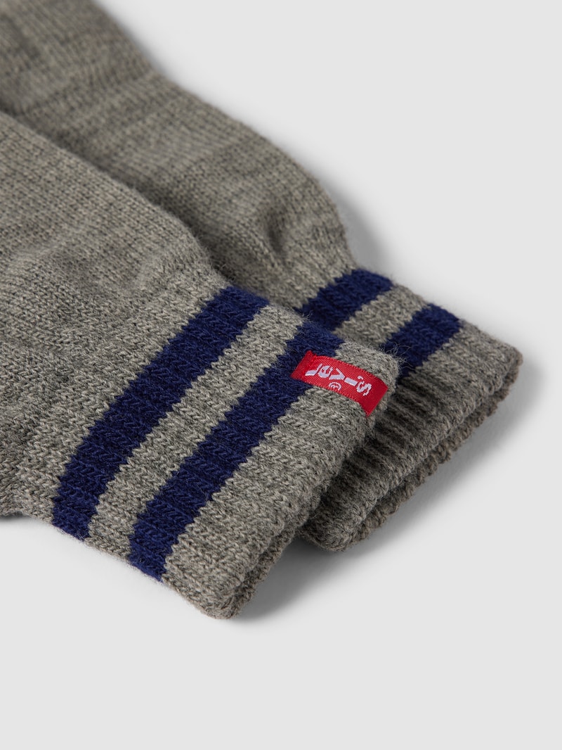 Handschuhe mit Label-Detail Modell 'BEN' in hellgrau