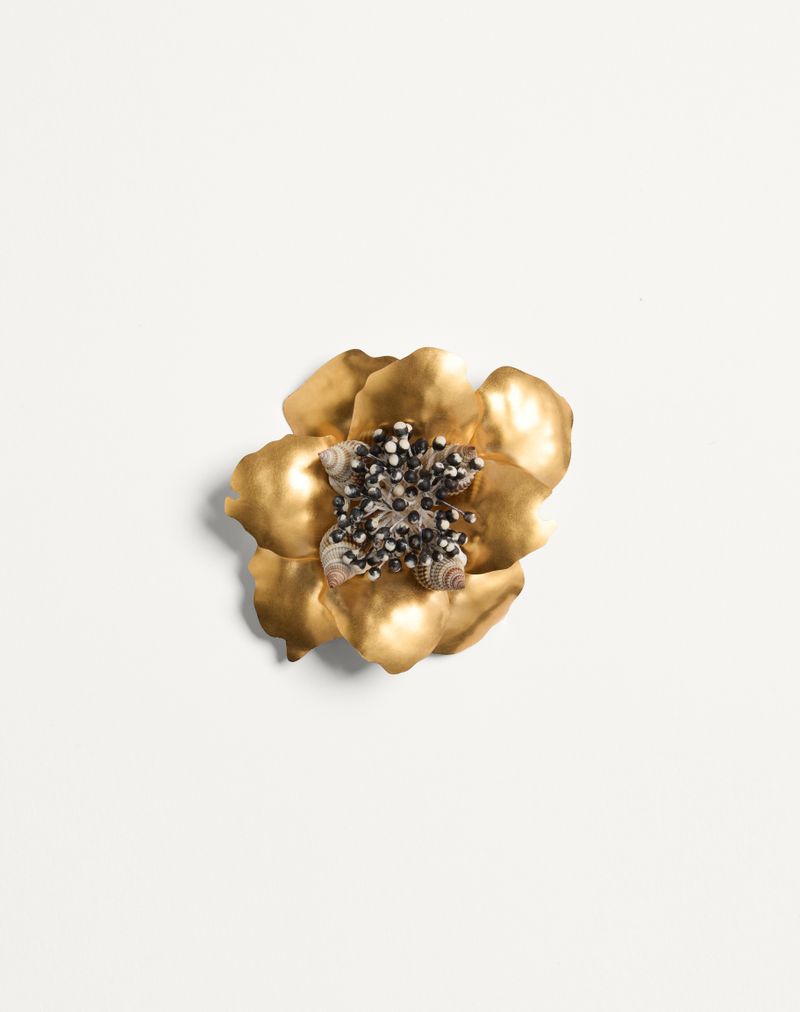 Jardin Aquatique broche i metal, stof og skaller
