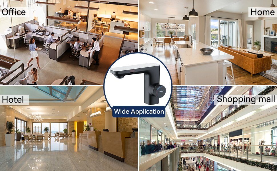 Lonheo Waschtischarmatur Automatik Infrarot IR Sensor Waschbecken Wasserhahn Mischbatterie