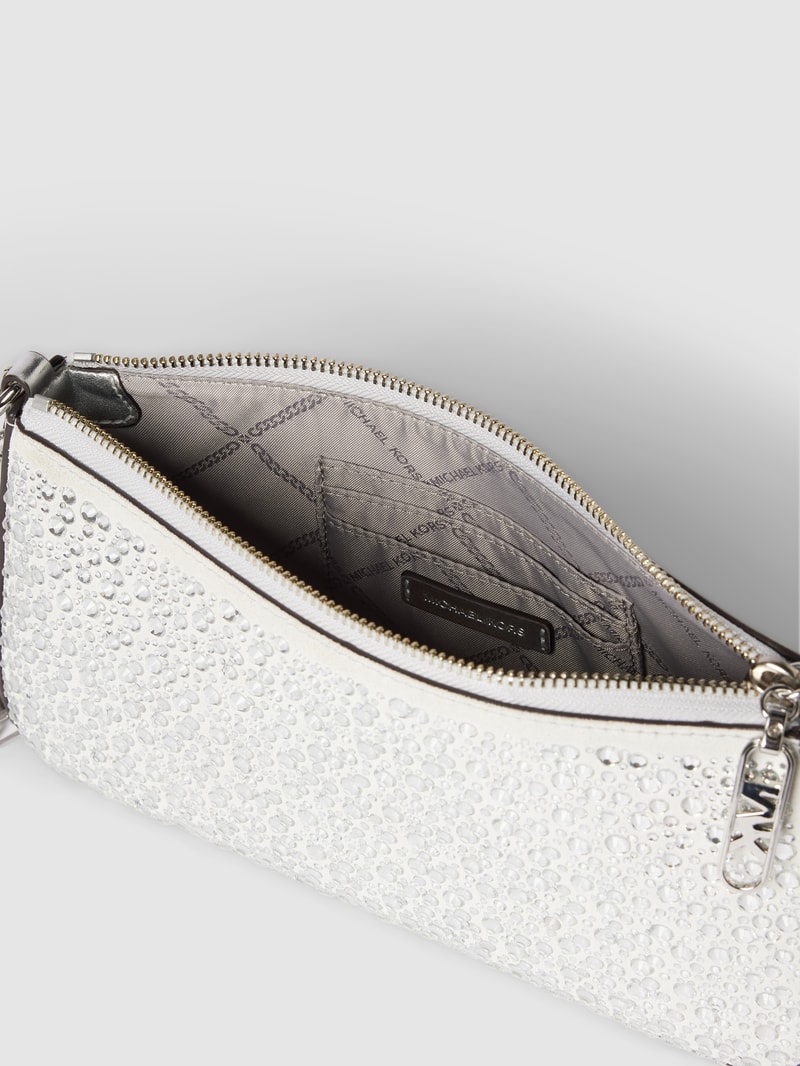 Handtasche mit Strasssteinbesatz Modell 'EMPIRE' in silber