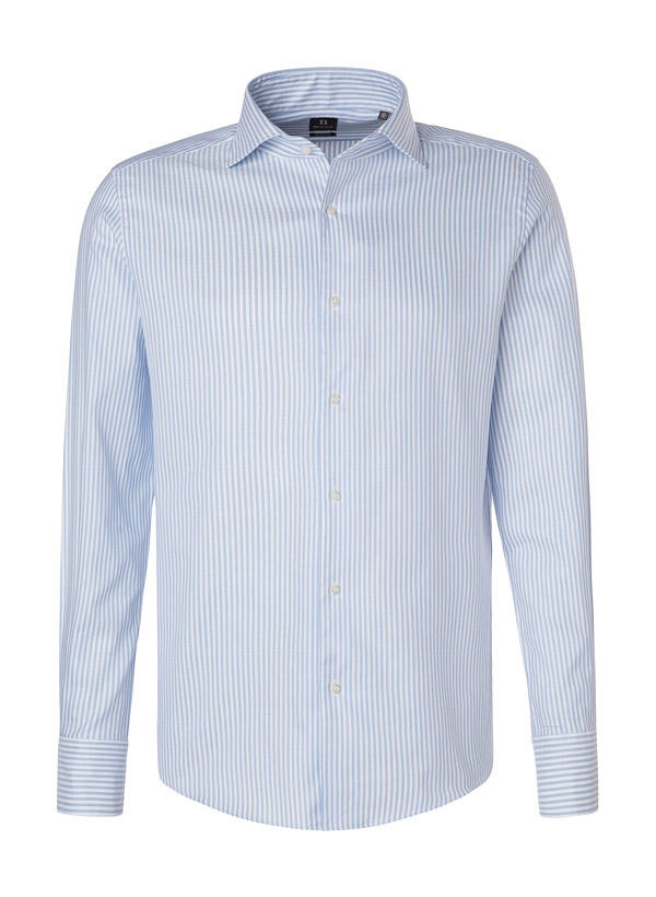 BOGGI MILANO, Hemd, Regular Fit, Baumwolle, blau-weiß gestreift