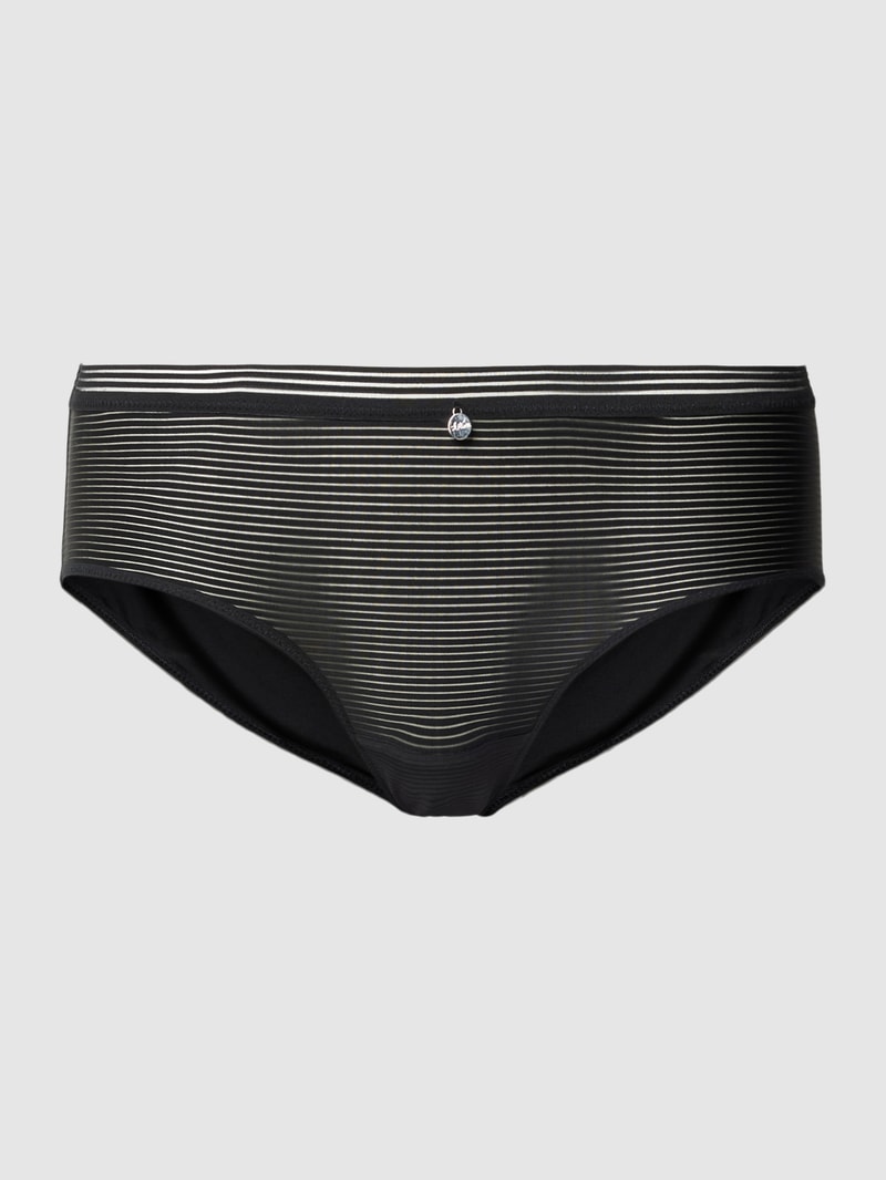 Pants mit Streifenmuster Modell 'Zoe' in schwarz