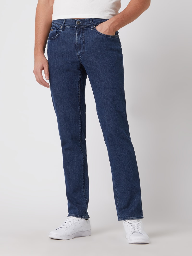 Straight Fit Jeans mit Stretch-Anteil Modell 'Cadiz' in blau