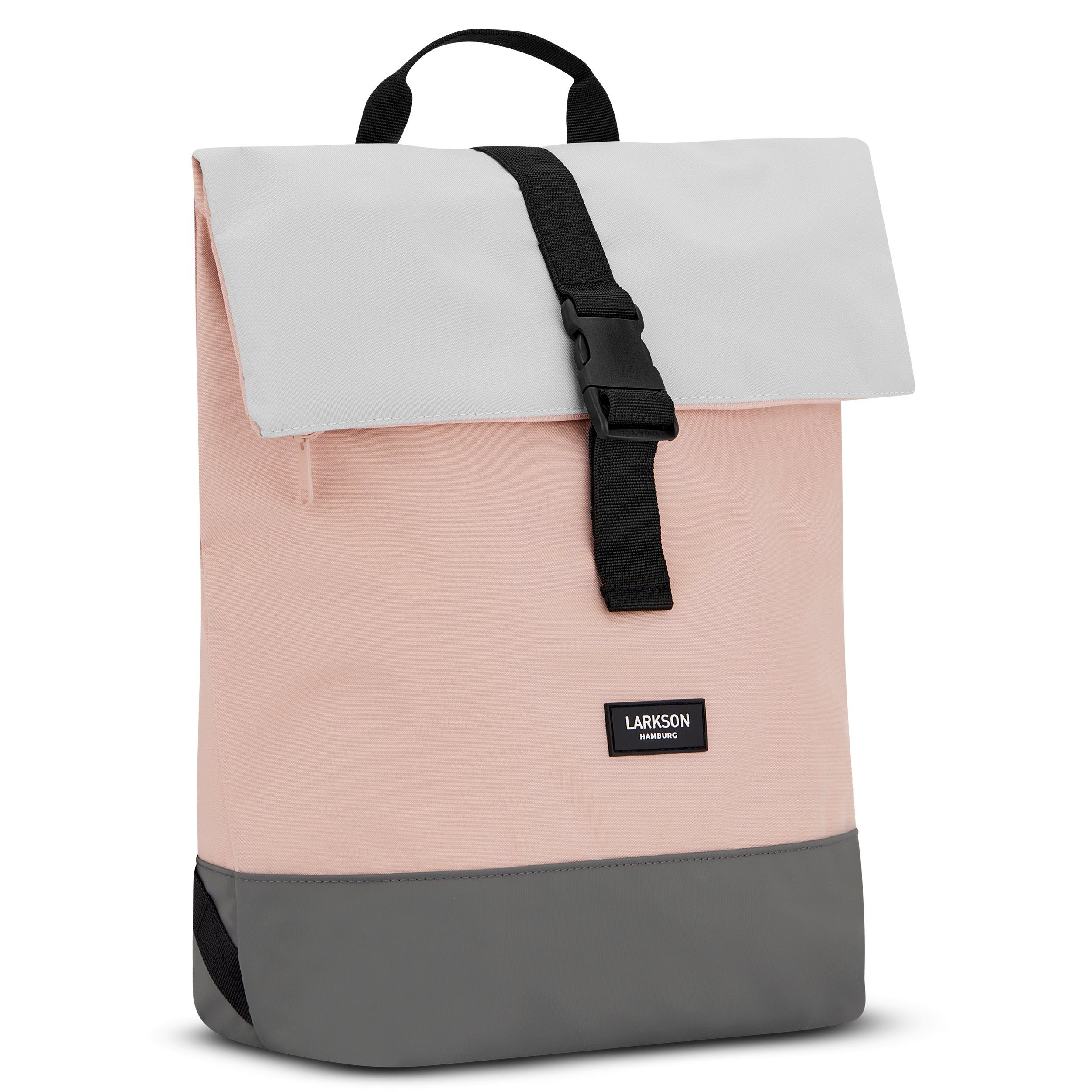 LARKSON Cityrucksack TAMMO, Rolltop Damen Herren, Laptop Fach, Flexible Größe, Wasserabweisend