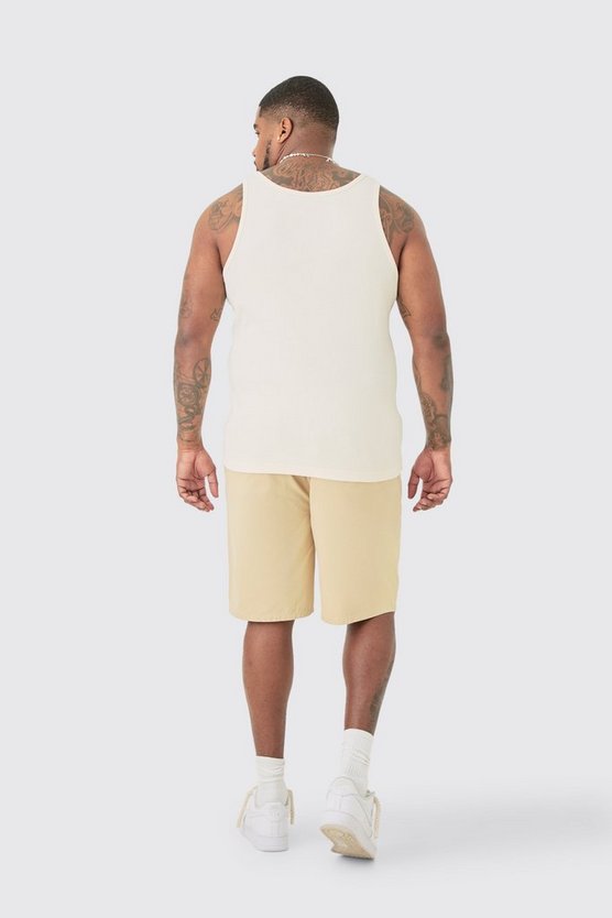 Plus lockere Shorts mit elastischem Bund