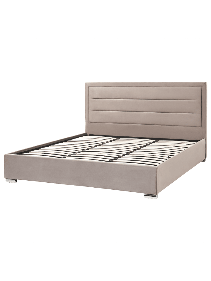 Beliani Doppelbett ROUEN in Beige - (W) 188 x (H) 111 x (L) 214 cm günstig kaufen onesize