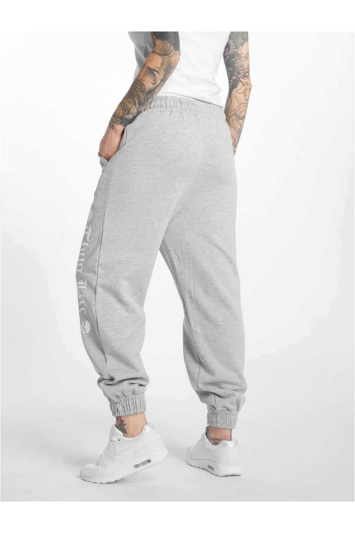 Thug Life  Jogginghose - Grau - Straight