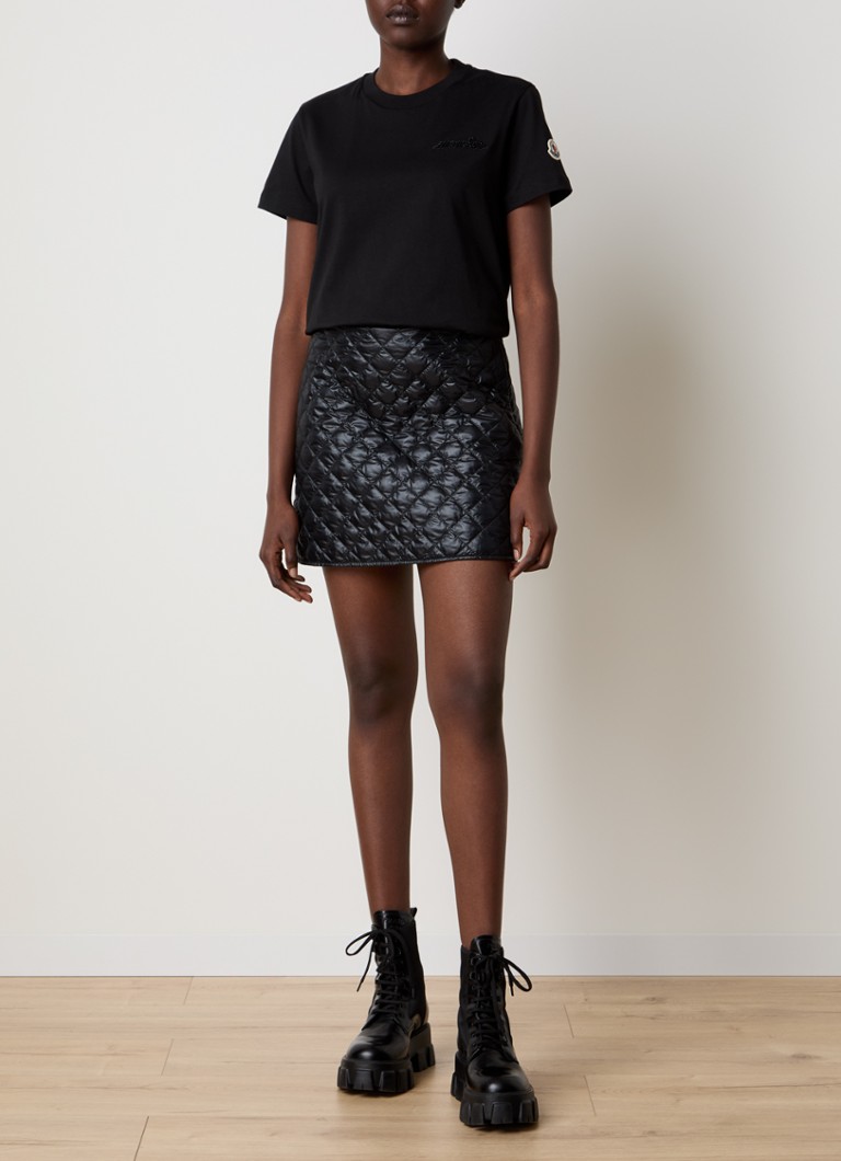 T-shirt Moncler con logo e strass
