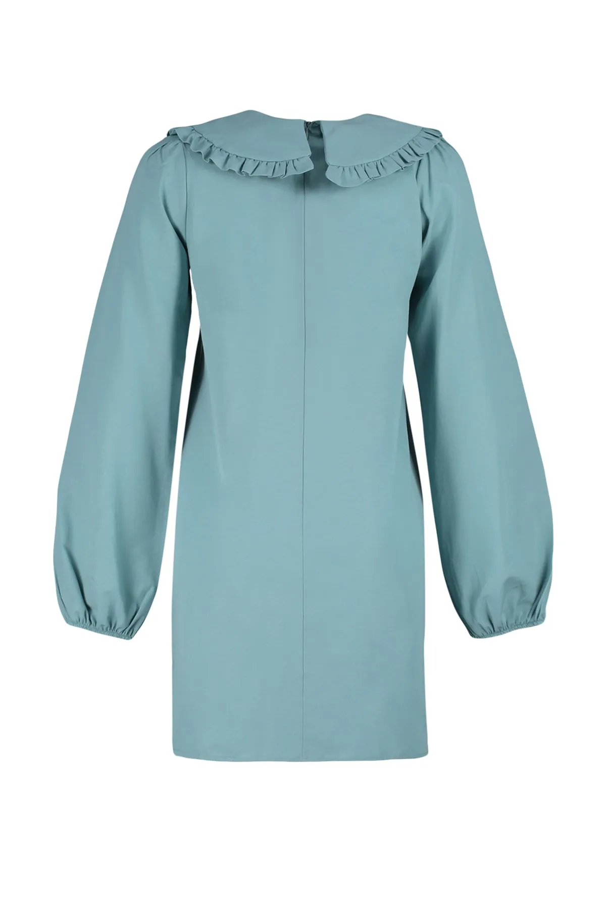 Trendyol Modest  Mintfarbene gewebte Tunika mit Babykragen TCTSS21TN0089
