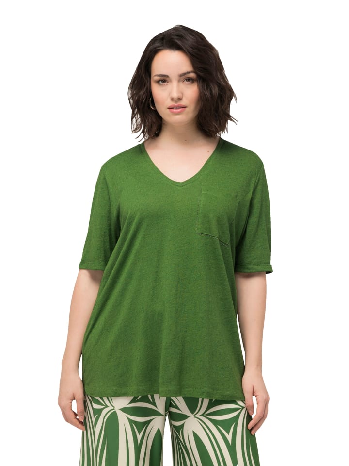 Ulla Popken Shirt in moosgrün günstig kaufen 58-60