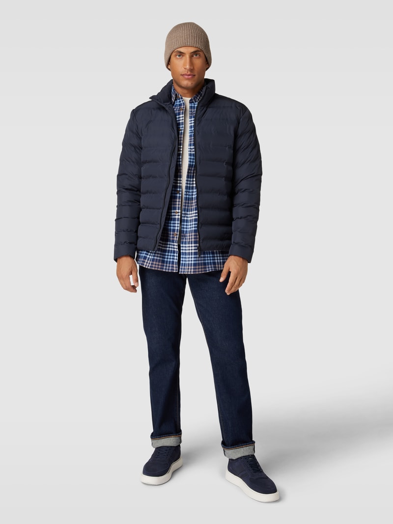 Steppjacke mit Reißverschluss in dunkelblau