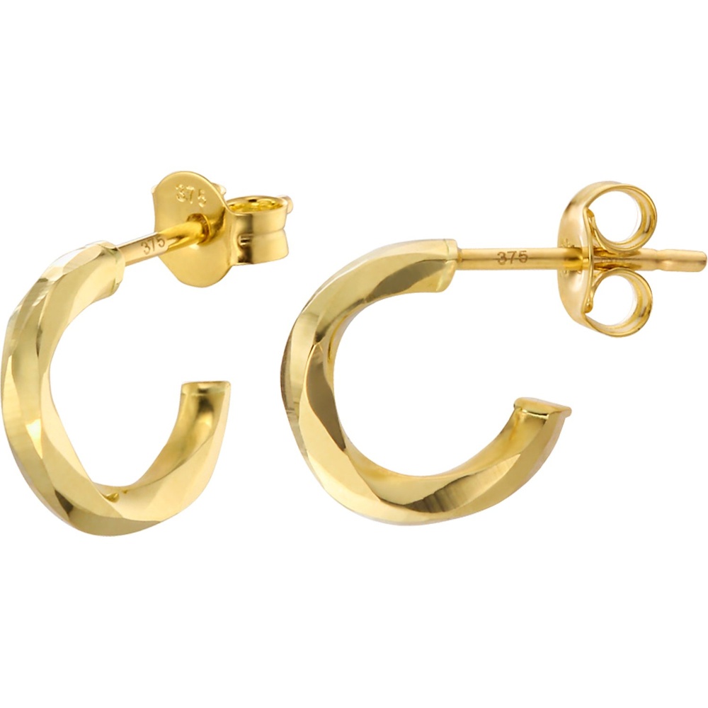 Valeria Créoles 375 Or jaune Boucles d'oreilles