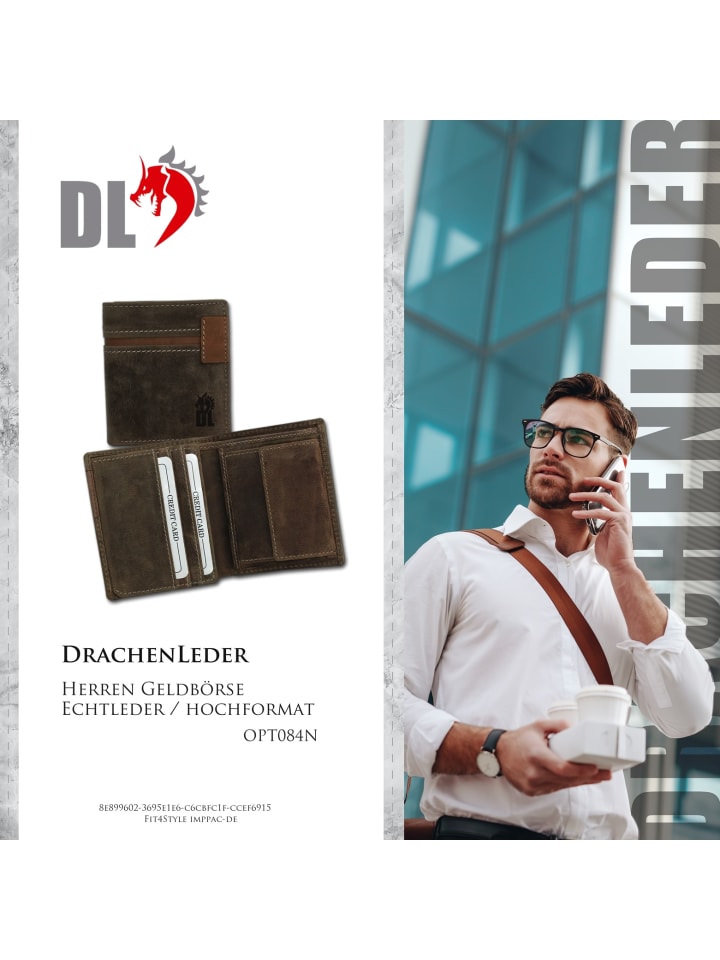 DrachenLeder Portemonnaie Leder Herren Geldbörse Serie Marc günstig kaufen onesize