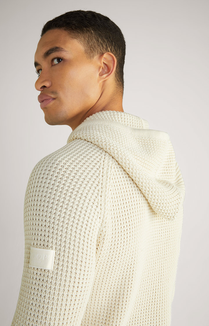 Strick-Hoodie Hoodor in Offwhite