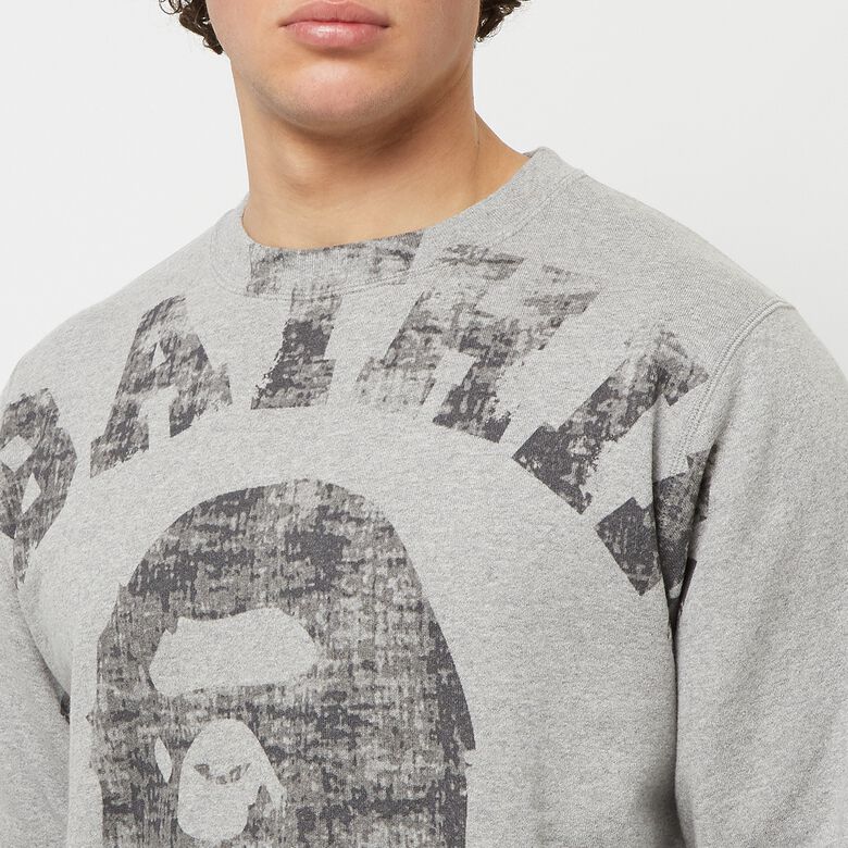 A Bathing Ape Big College Crewneck gray