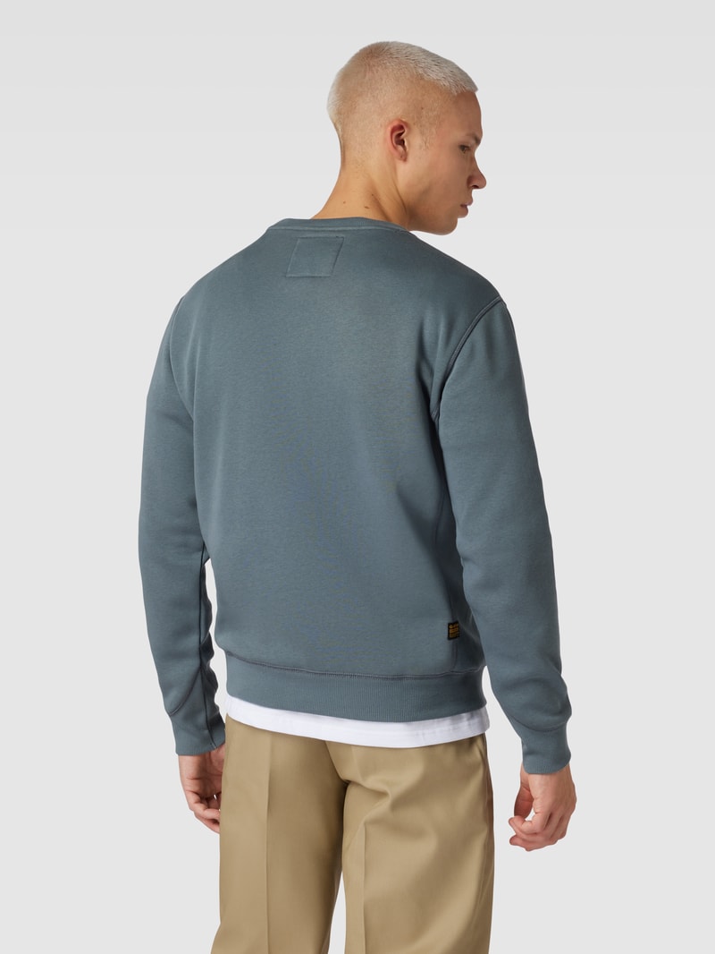 Sweatshirt mit Logo-Stitching Modell 'Premium' in helltürkis