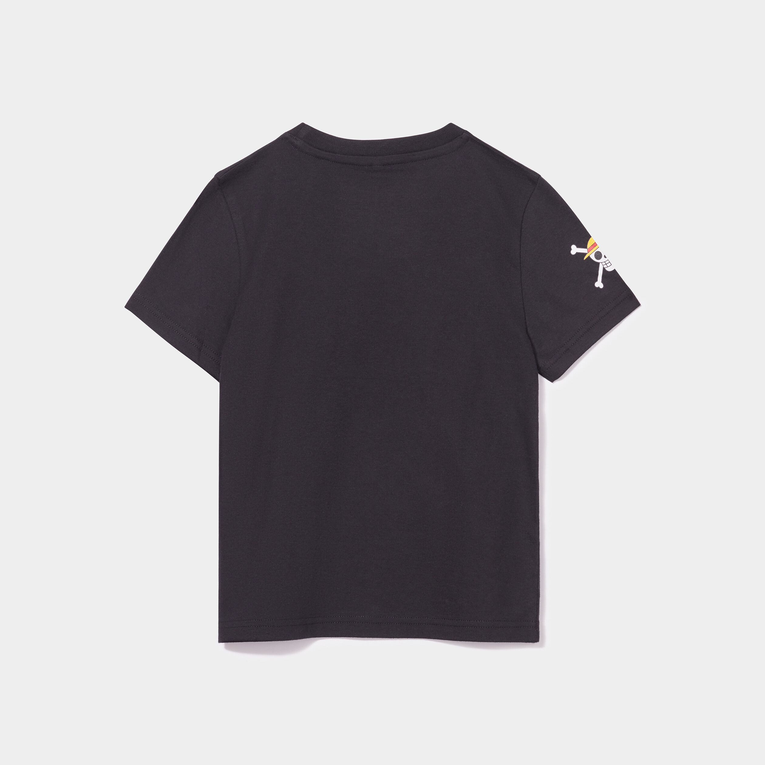 T-shirt droit manches courtes One Piece noir garçon | La Halle